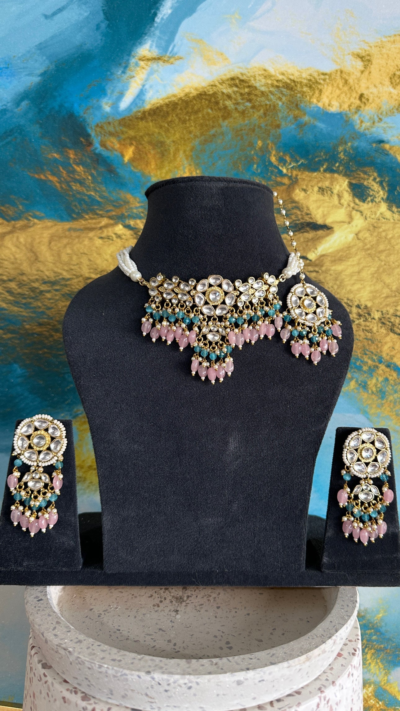 Akanksha Pachi Kundan Gold Plated set