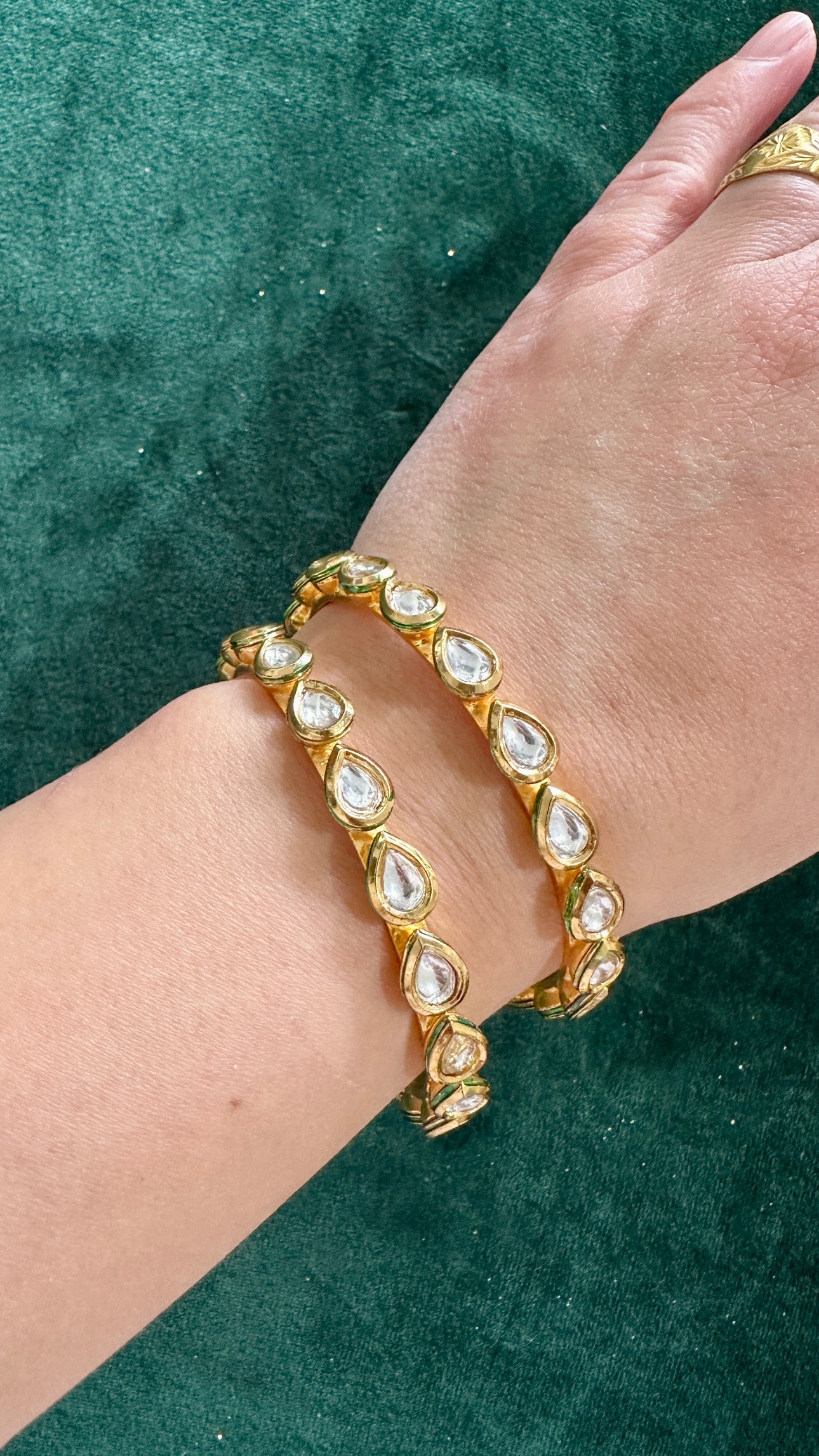 Imara kundan kangan/bangle Set