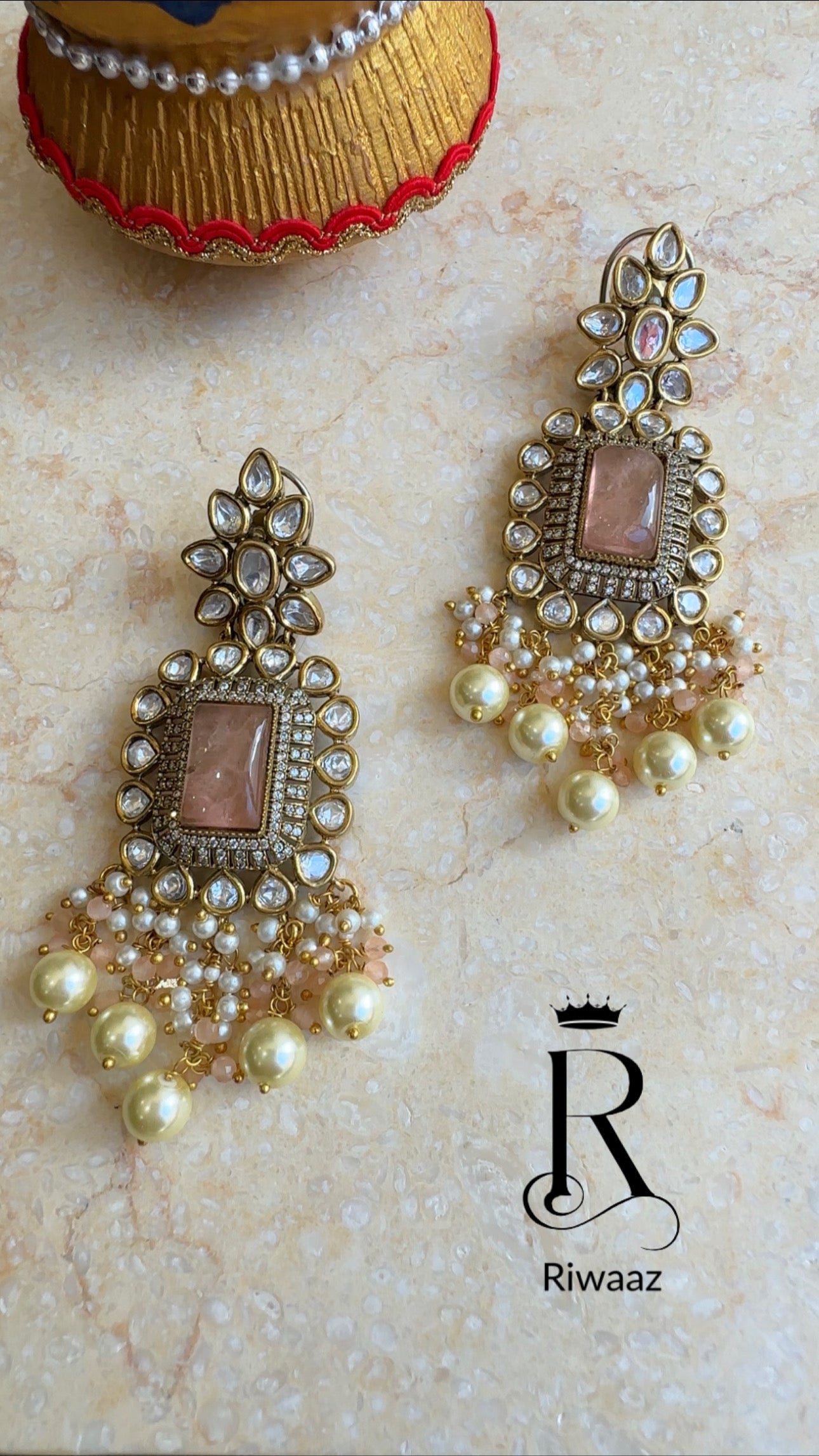 Farida - Moissanite and Doublet Earrings set