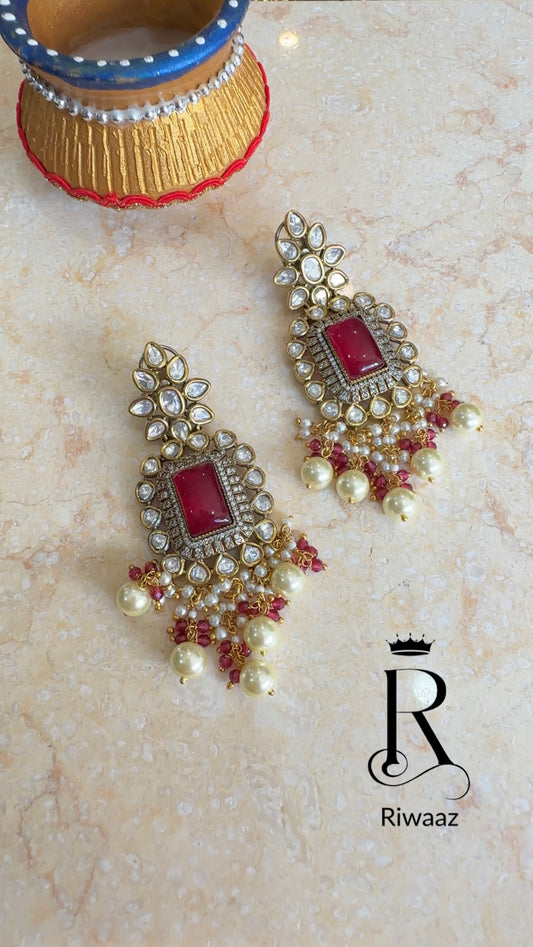 Farida - Moissanite and Doublet Earrings set