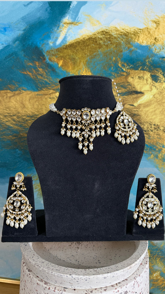 Ishana Pachi Kundan Gold Plated set