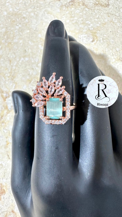 Arya -Adjustable AD Ring RoseGold