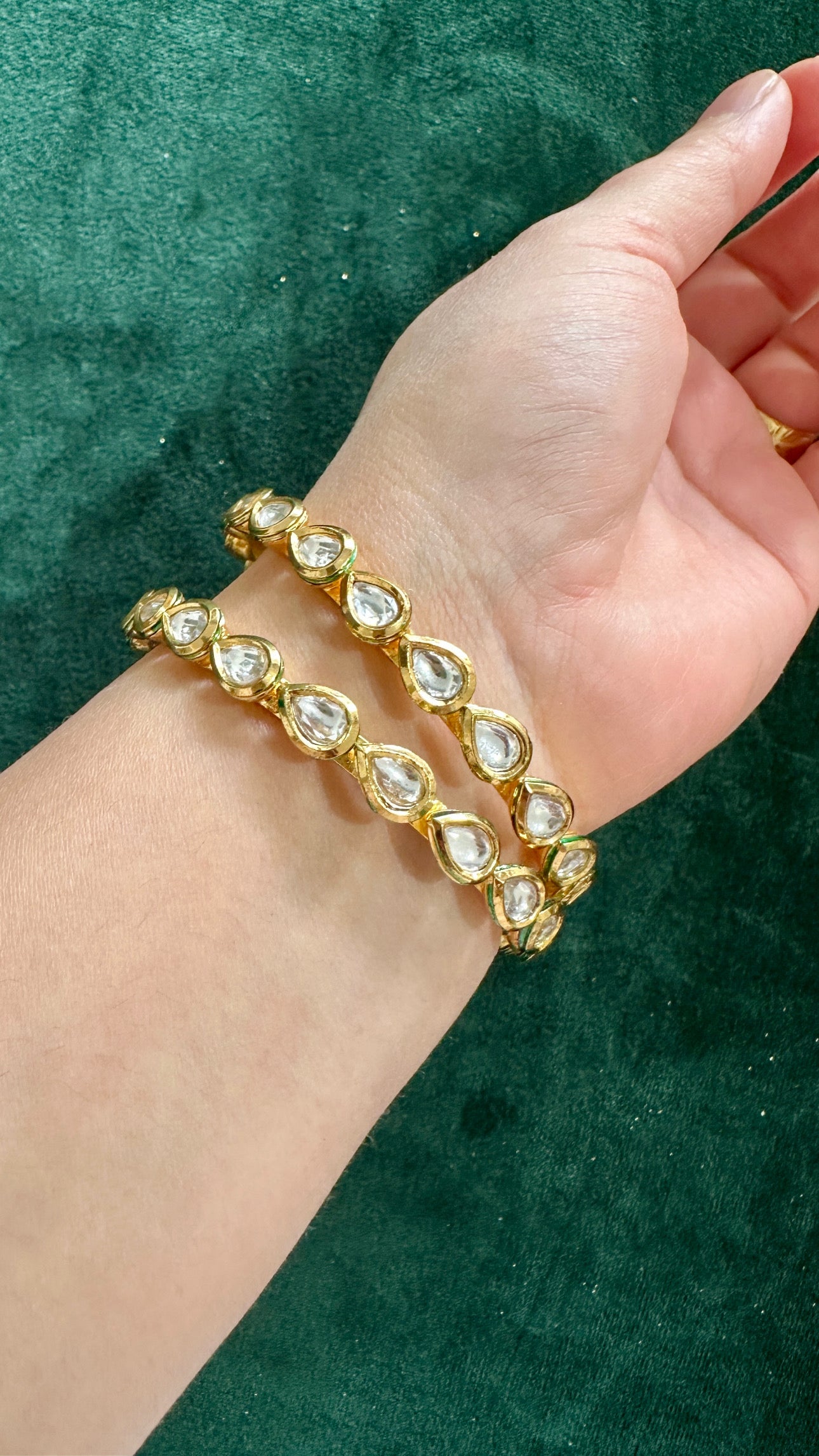 Imara kundan kangan/bangle Set