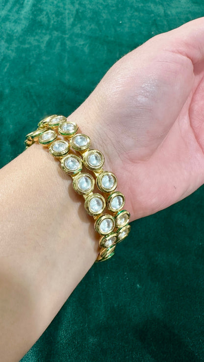 Imara kundan kangan/bangle Set