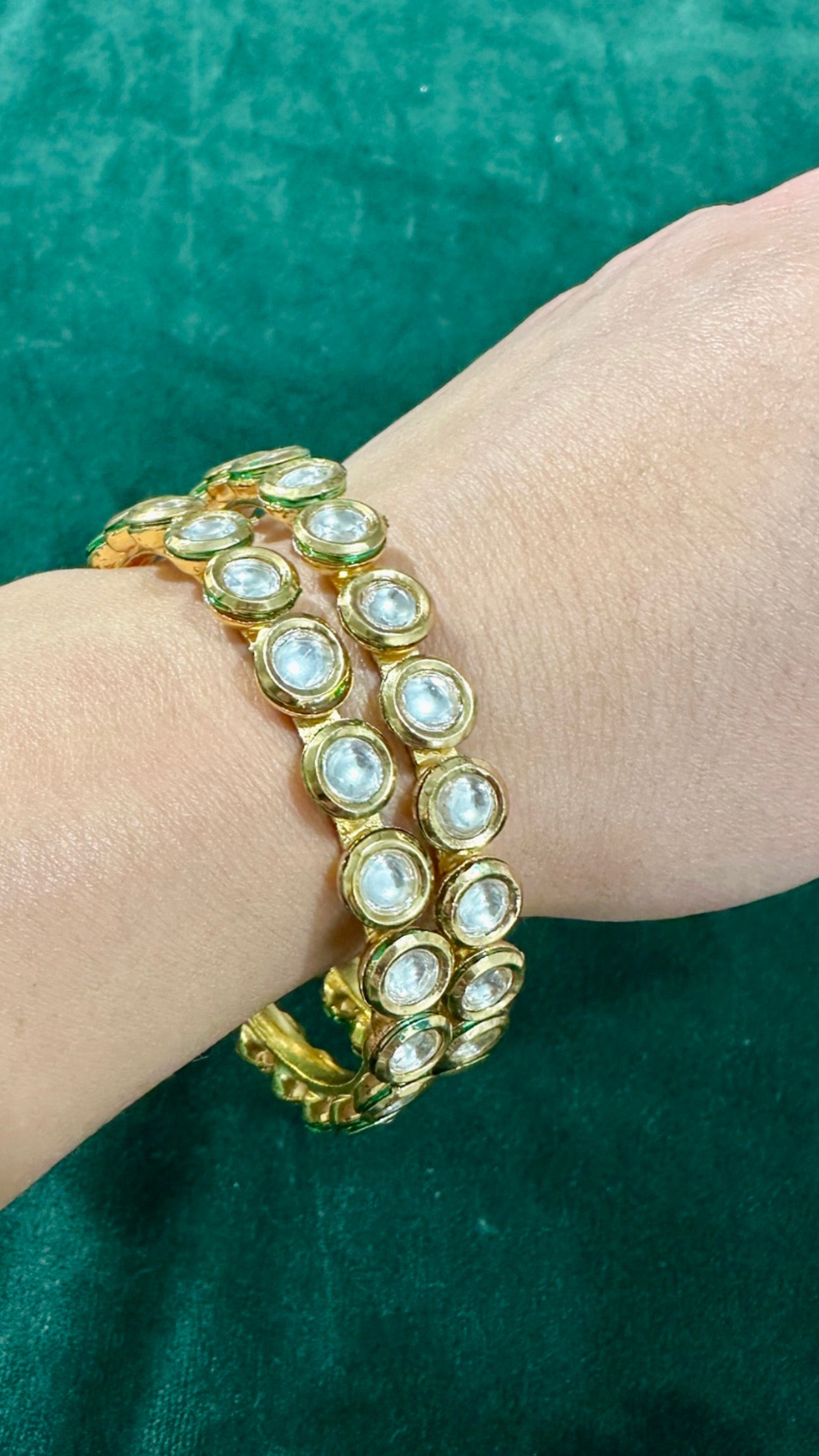 Imara kundan kangan/bangle Set