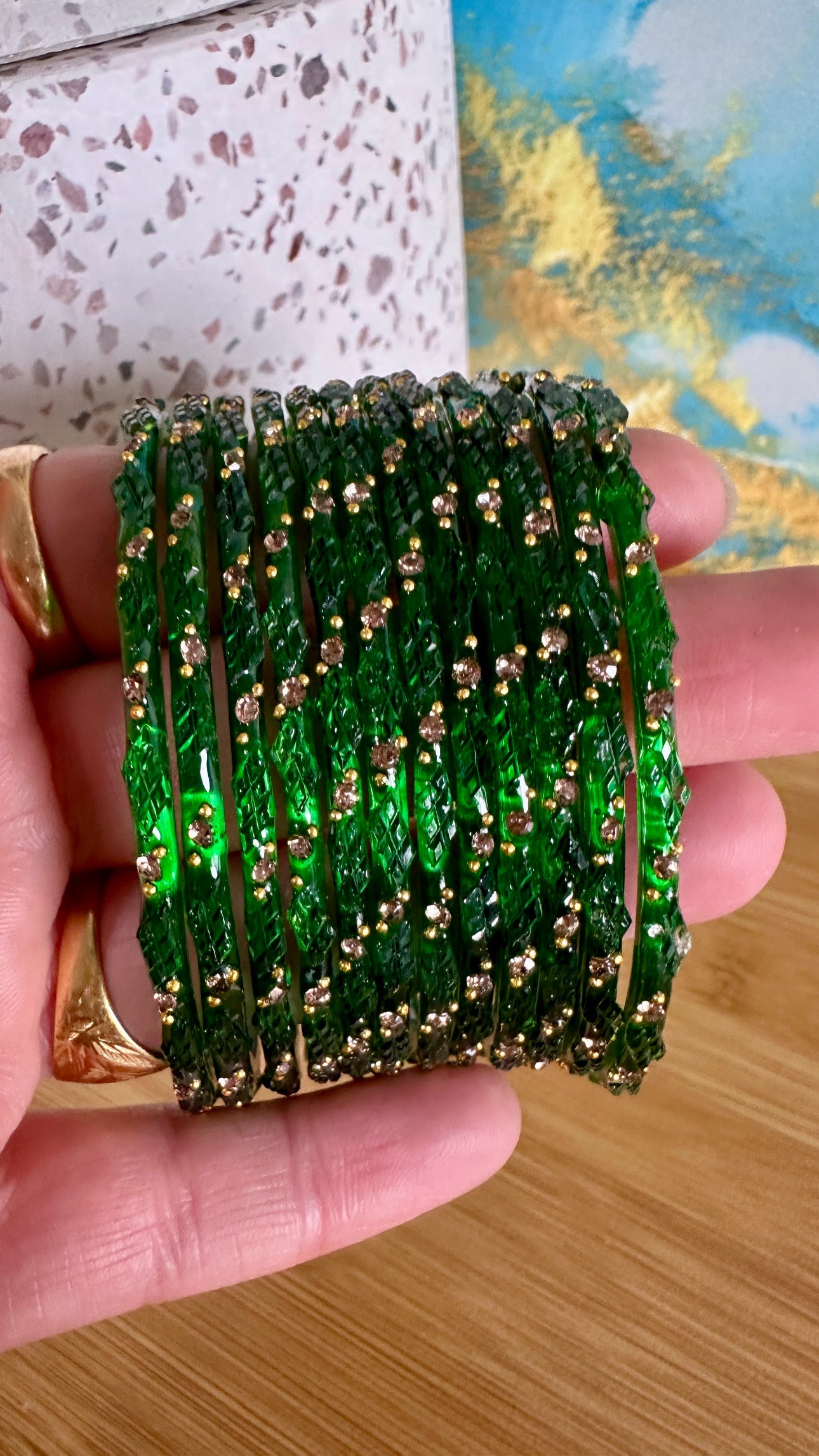 Divya Glass Bangle set