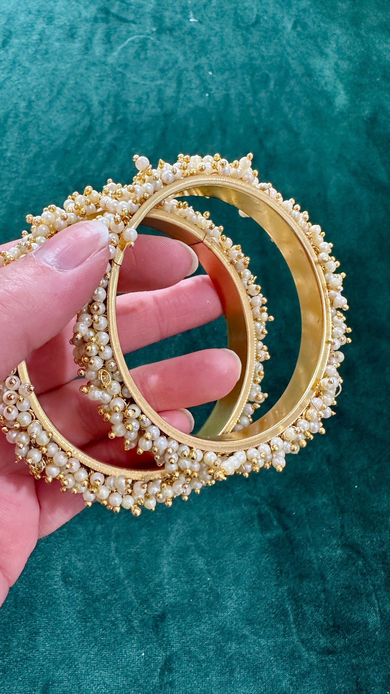 Pearl bangles/kangan Set