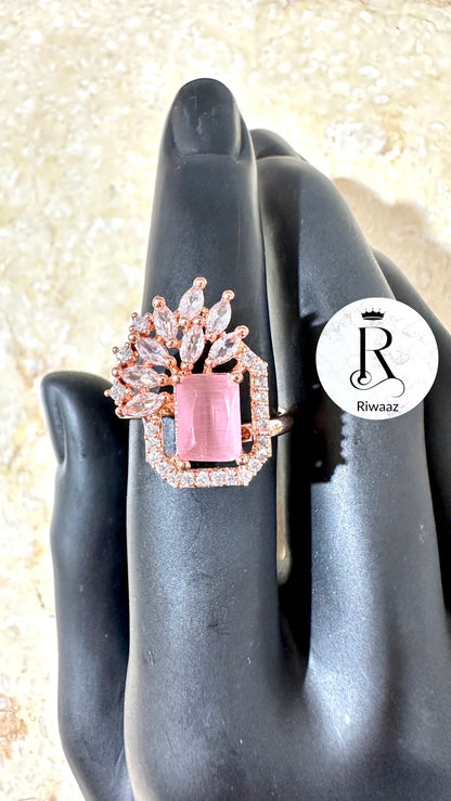 Arya -Adjustable AD Ring RoseGold