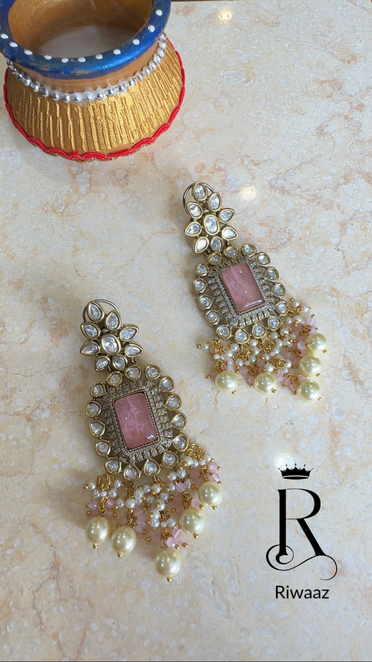 Farida - Moissanite and Doublet Earrings set