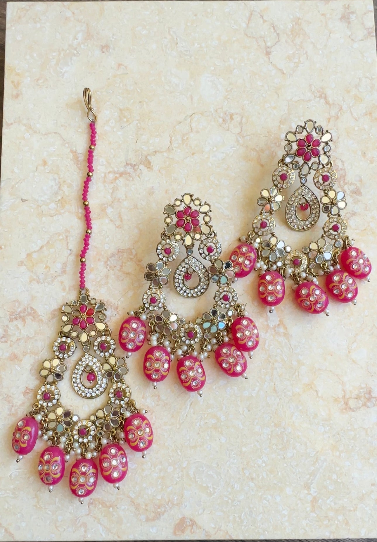 Sneha Earrings and Tikka set