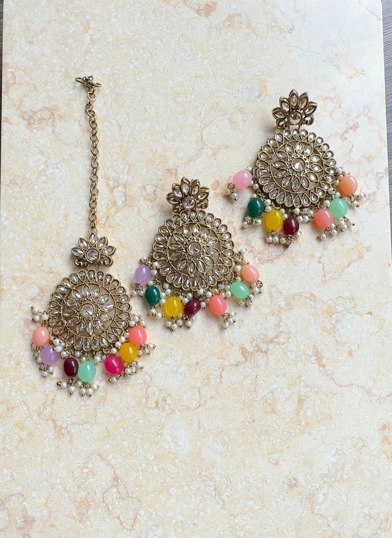 Samira - Polki earring and Tikka Set