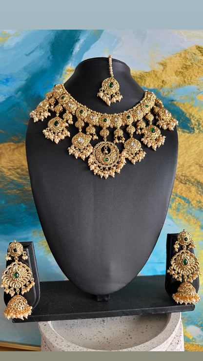Disha- Gold plated choker Set