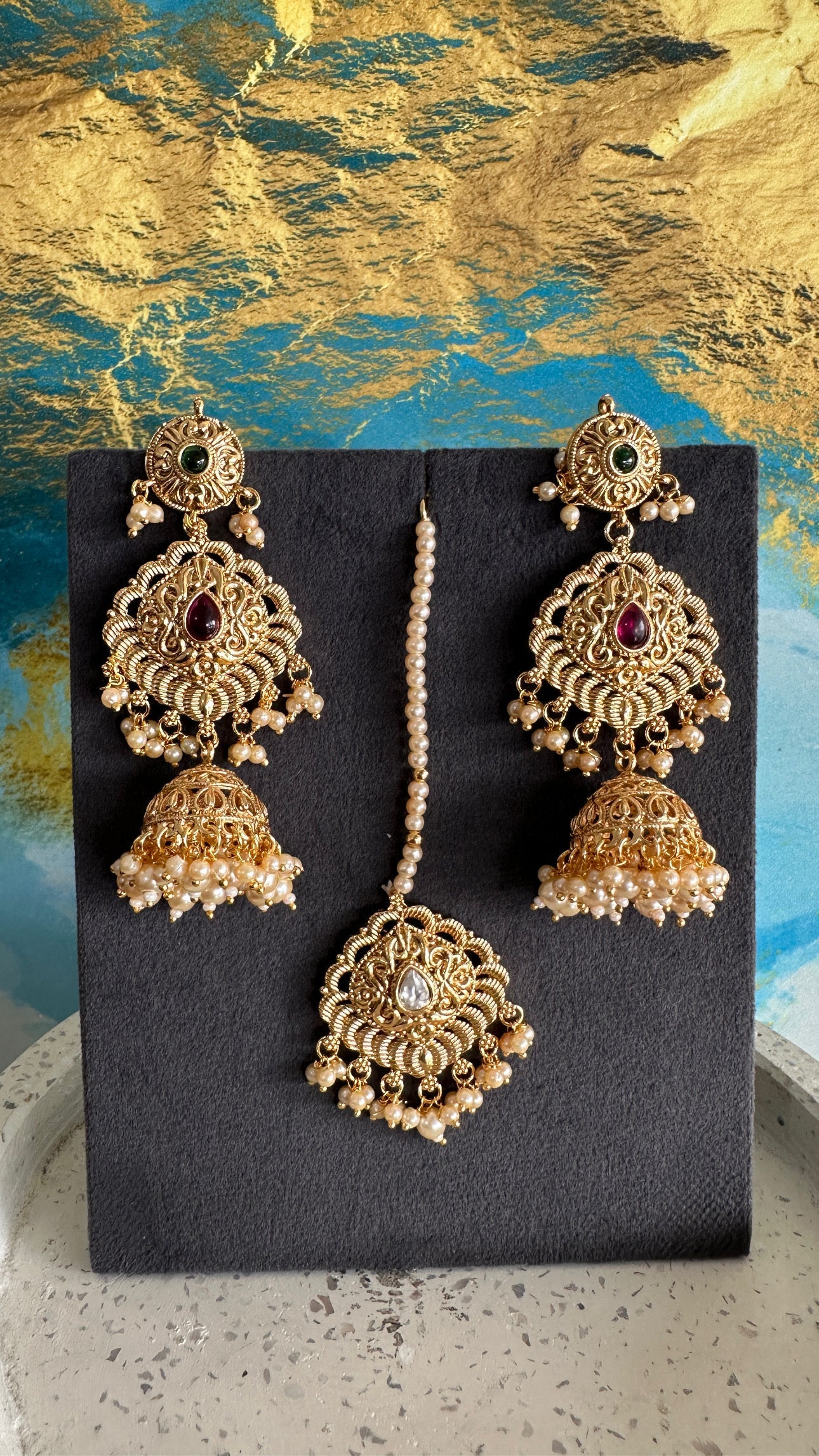 Disha- Gold plated choker Set
