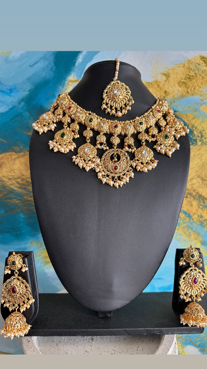 Disha- Gold plated choker Set