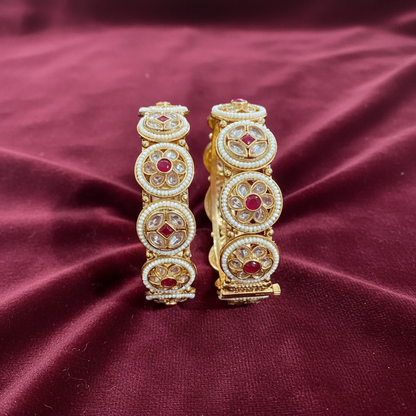 Bipasha kangan set on burgundy velvet luxury product shot