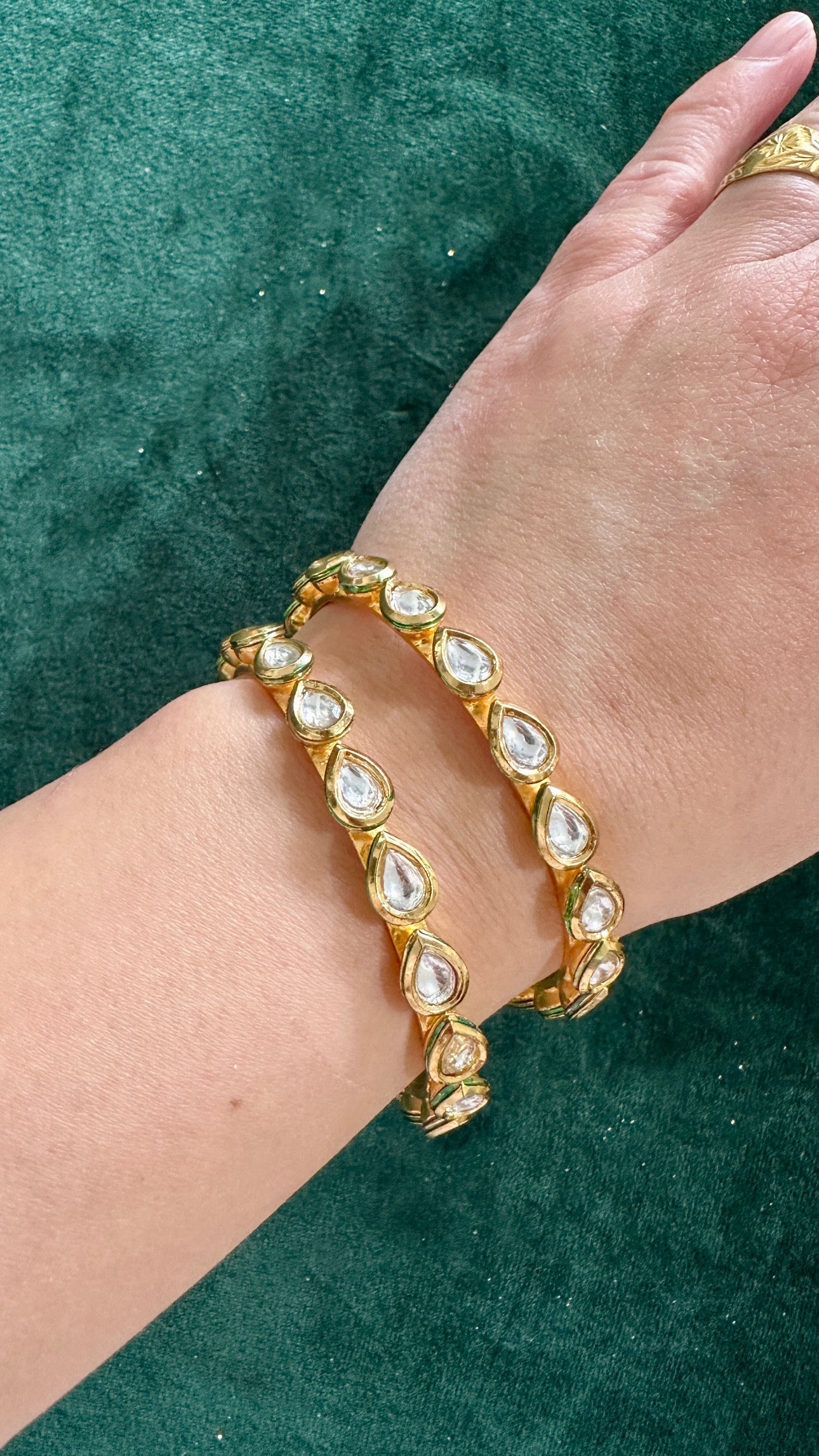 Imara kundan kangan/bangle Set