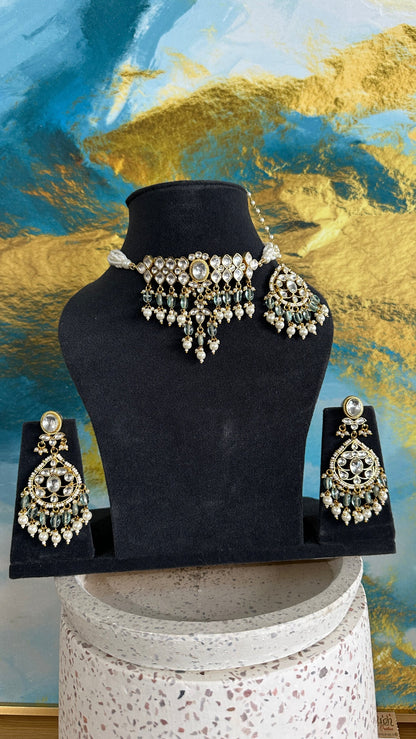Ishana Pachi Kundan Gold Plated set