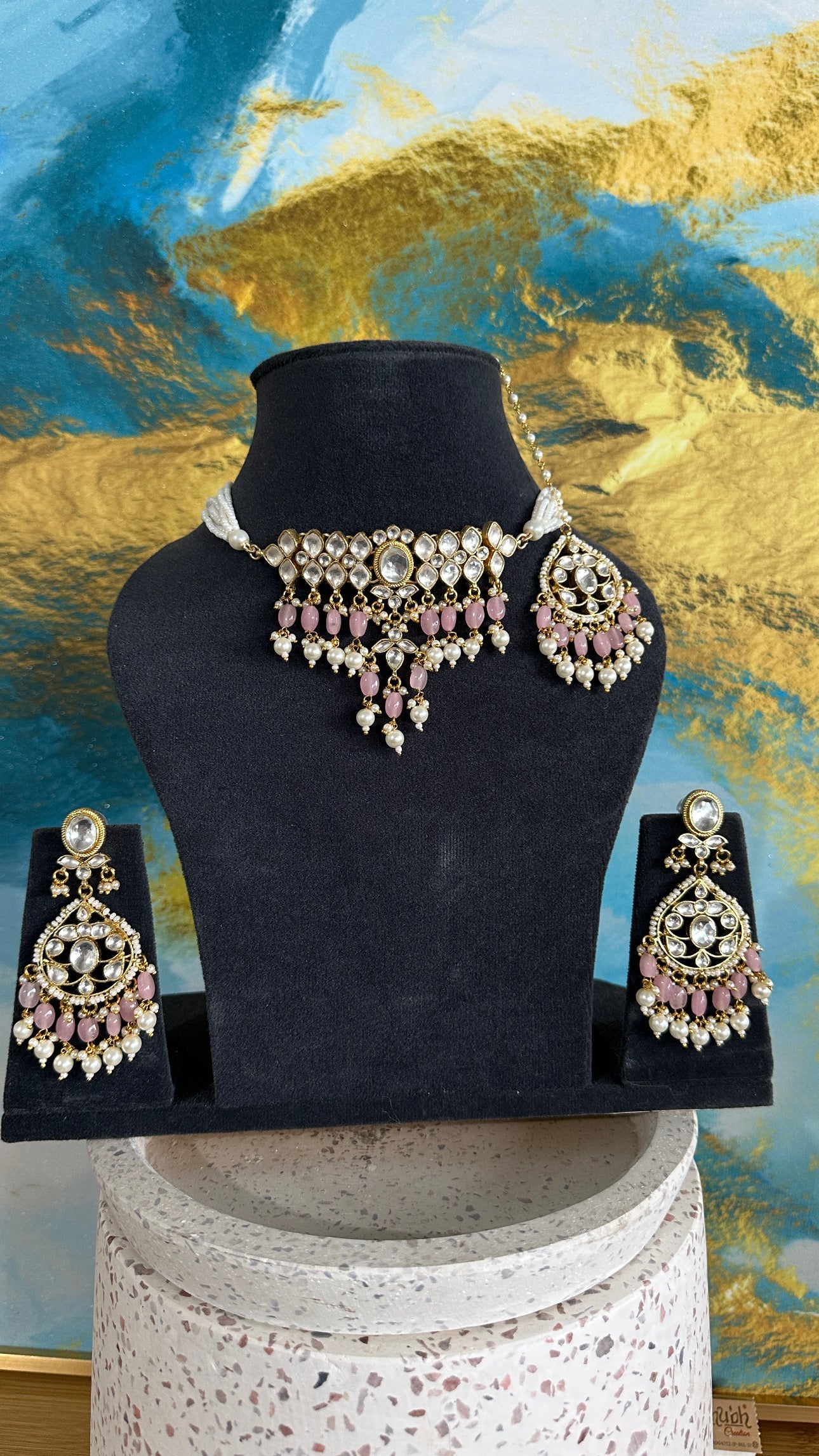 Ishana Pachi Kundan Gold Plated set
