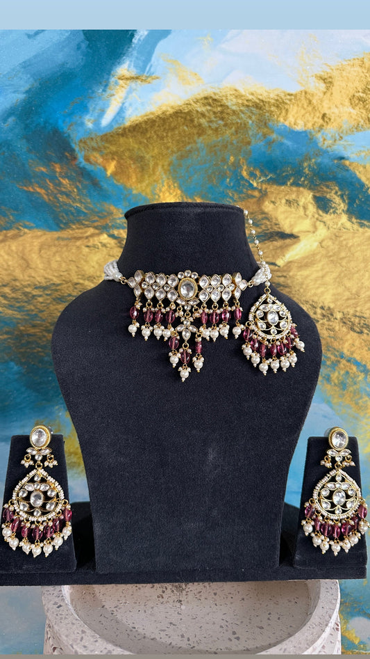 Ishana Pachi Kundan Gold Plated set