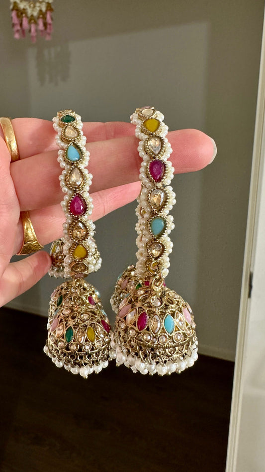 Kavya Multicolour Jhumka Latkan Kangans – Set of 2