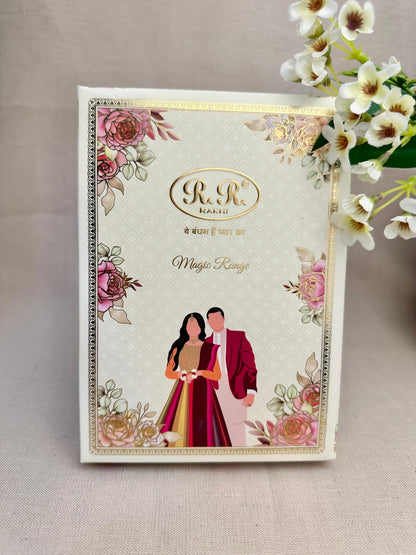 Floral presentation cover included with Design 3 Brother and Bhabhi Rakhi set