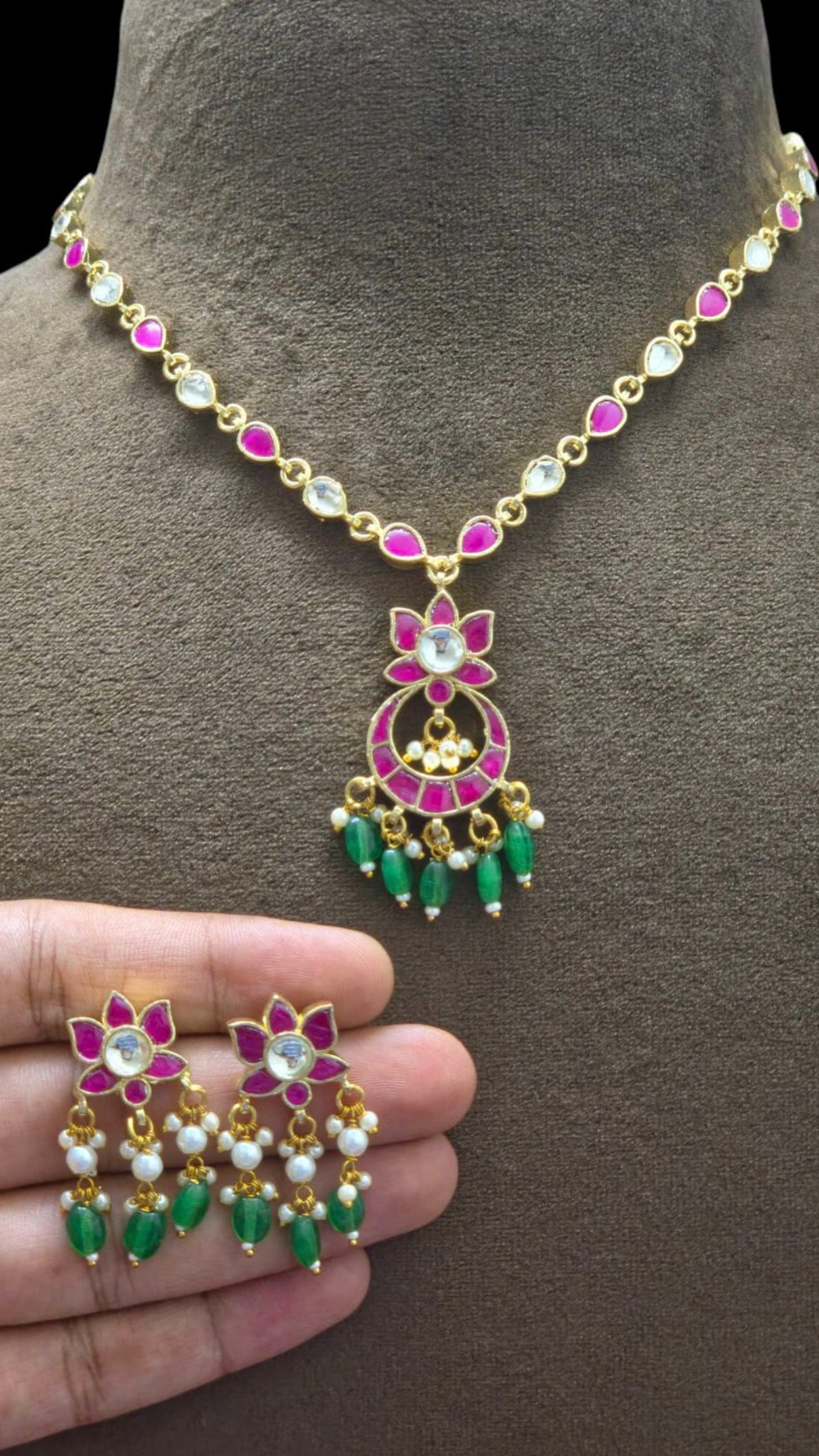Ritika Pachi Kundan Gold Plated set