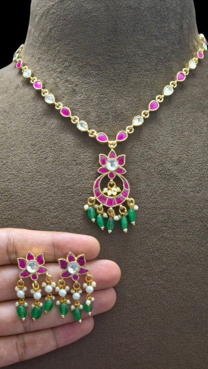 Ritika Pachi Kundan Gold Plated set